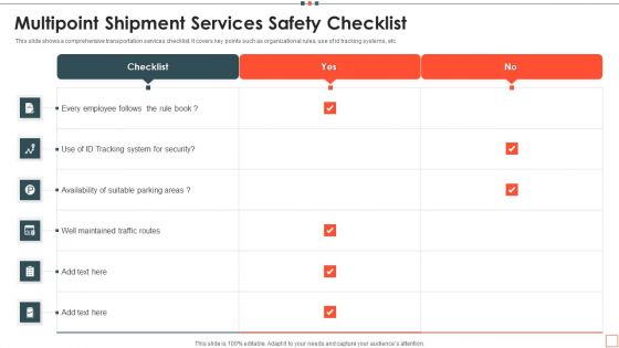 Multipoint Shipment Services Safety Checklist Microsoft PDF