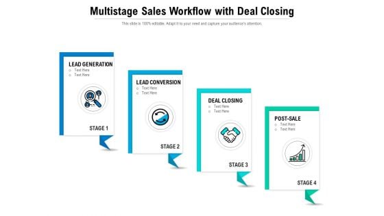 Multistage Sales Workflow With Deal Closing Ppt PowerPoint Presentation Portfolio Slides PDF