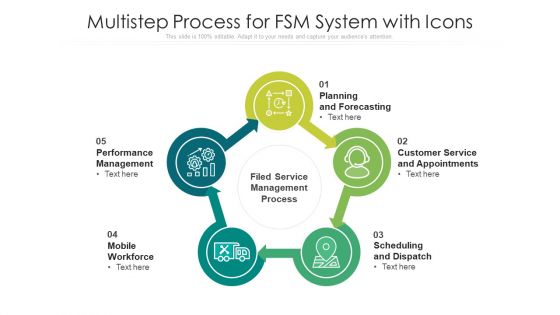 Multistep Process For FSM System With Icons Ppt Slides Picture PDF