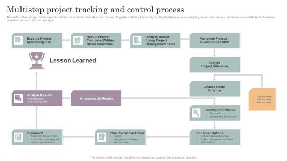 Multistep Project Tracking And Control Process Graphics PDF