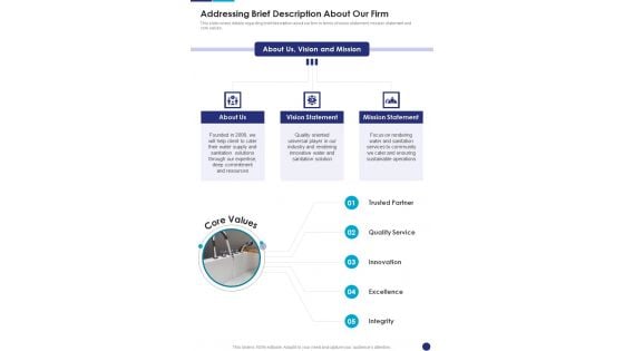 Municipal Water System Extension Project Addressing Brief Description One Pager Sample Example Document Municipal Water System Extension Project Addressing Brief Description One Pager Sample Example Document