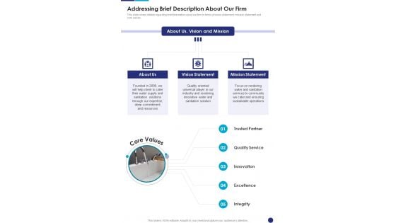 Municipal Water System Extension Project Addressing Brief Description One Pager Sample Example Document