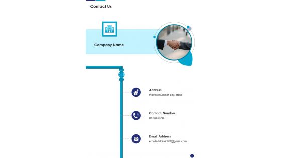 Municipal Water System Extension Project Proposal Contact Us One Pager Sample Example Document