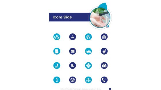 Municipal Water System Extension Project Proposal Icons Slide One Pager Sample Example Document