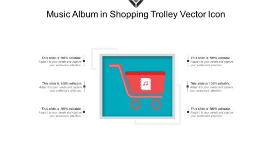 Music Album In Shopping Trolley Vector Icon Ppt PowerPoint Presentation Gallery Brochure PDF