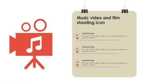 Music Video And Film Shooting Icon Background PDF