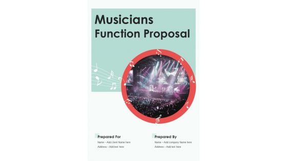Musicians Function Proposal Example Document Report Doc Pdf Ppt