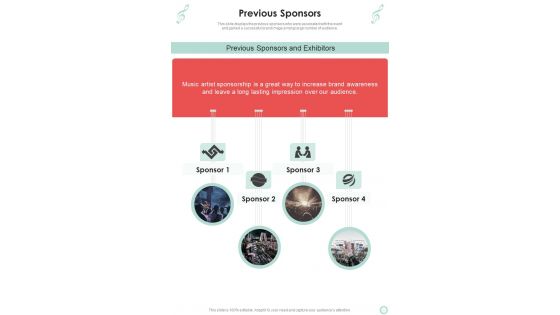 Musicians Function Proposal Previous Sponsors One Pager Sample Example Document Musicians Function Proposal Previous Sponsors One Pager Sample Example Document