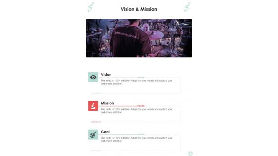 Musicians Function Proposal Vision And Mission One Pager Sample Example Document