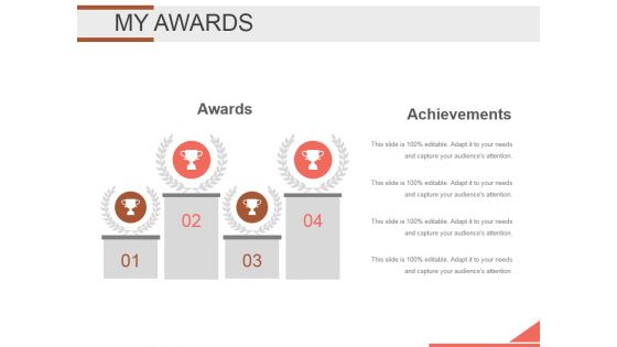 My Awards Ppt PowerPoint Presentation Professional