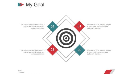 My Goal Ppt PowerPoint Presentation File Sample