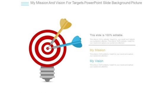 My Mission And Vision For Targets Powerpoint Slide Background Picture