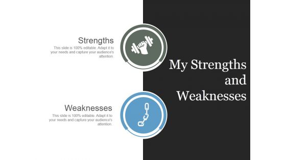 My Strengths And Weaknesses Ppt PowerPoint Presentation Deck