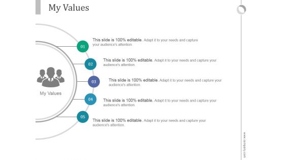 My Values Ppt PowerPoint Presentation Diagrams