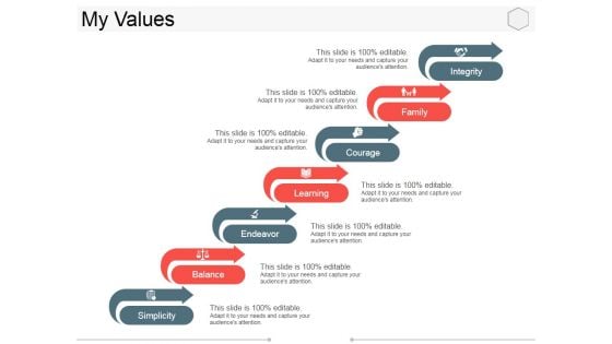 My Values Template 2 Ppt PowerPoint Presentation Slides Objects