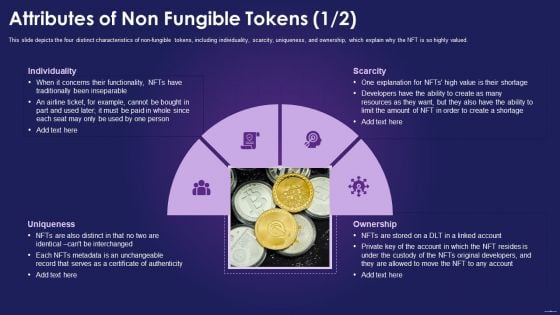 NFT Overview IT Attributes Of Non Fungible Tokens Ppt Slides Slideshow PDF