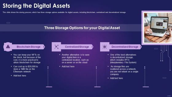 NFT Overview IT Storing The Digital Assets Ppt Show Master Slide PDF