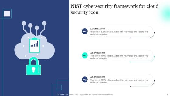 NIST Cybersecurity Framework For Cloud Security Icon Background PDF