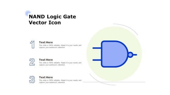 Nand Logic Gate Vector Icon Ppt PowerPoint Presentation Styles Brochure