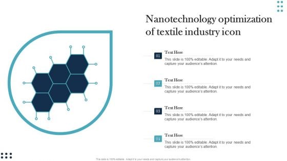 Nanotechnology Optimization Of Textile Industry Icon Introduction PDF