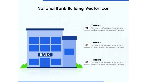 National Bank Building Vector Icon Ppt PowerPoint Presentation Gallery Templates PDF