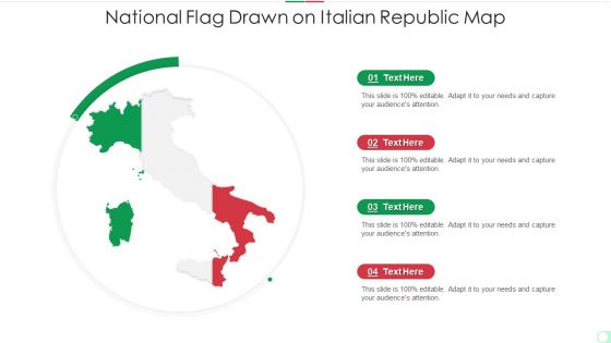 National Flag Drawn On Italian Republic Map Infographics PDF National Flag Drawn On Italian Republic Map Infographics PDF