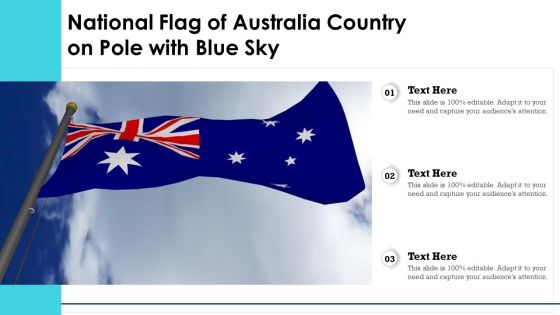 National Flag Of Australia Country On Pole With Blue Sky Ppt PowerPoint Presentation File Styles PDF