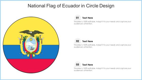 National Flag Of Ecuador In Circle Design Ppt PowerPoint Presentation File Files PDF