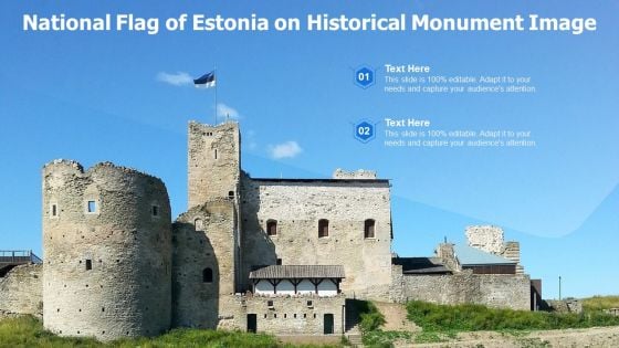 National Flag Of Estonia On Historical Monument Image Ppt PowerPoint Presentation File Topics PDF