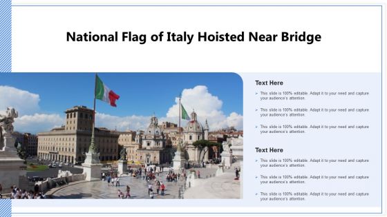 National Flag Of Italy Hoisted Near Bridge Ppt PowerPoint Presentation File Portfolio PDF