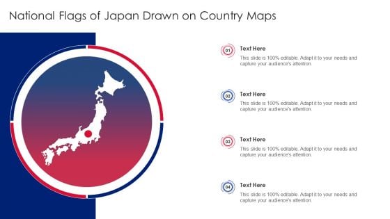 National Flags Of Japan Drawn On Country Maps Ppt PowerPoint Presentation Portfolio Summary PDF