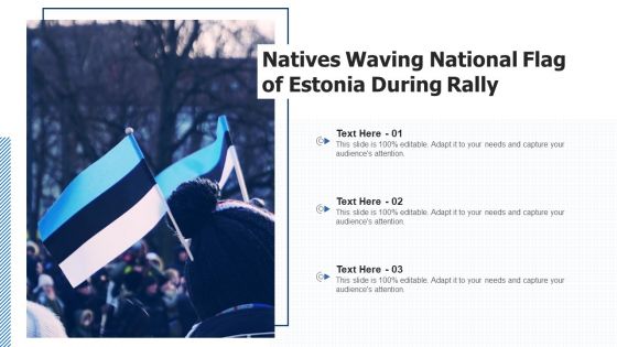 Natives Waving National Flag Of Estonia During Rally Ppt PowerPoint Presentation File Demonstration PDF