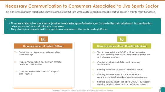 Necessary Communication To Consumers Associated To Live Sports Sector Topics PDF Necessary Communication To Consumers Associated To Live Sports Sector Topics PDF