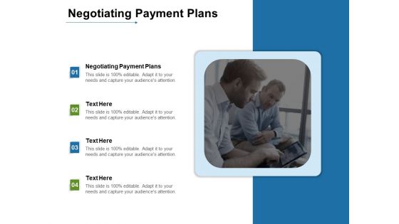 Negotiating Payment Plans Ppt PowerPoint Presentation Pictures Background Image Cpb