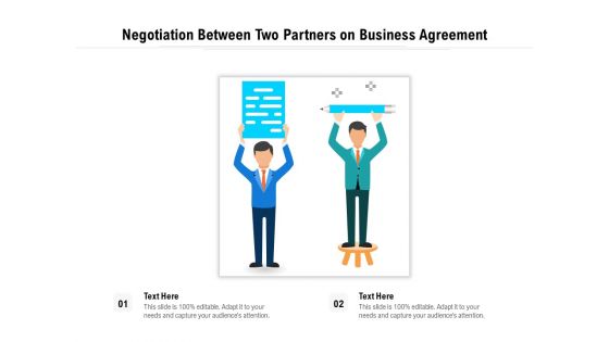 Negotiation Between Two Partners On Business Agreement Ppt PowerPoint Presentation File Show PDF
