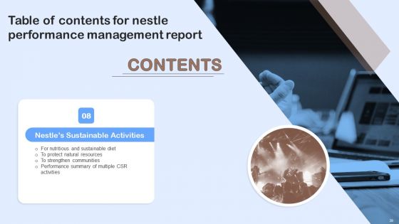 Nestle Performance Management Report Ppt PowerPoint Presentation Complete Deck With Slides