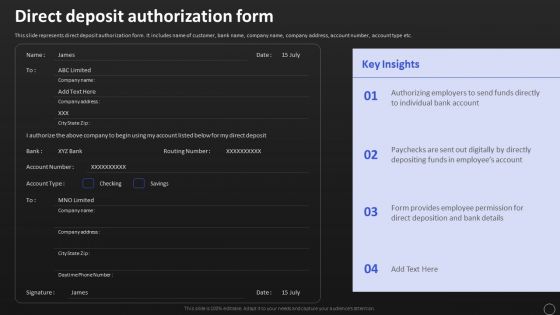 Net Banking Channel And Service Management Direct Deposit Authorization Form Formats PDF