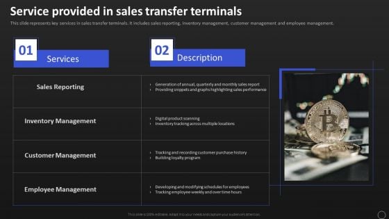 Net Banking Channel And Service Management Service Provided In Sales Transfer Terminals Professional PDF