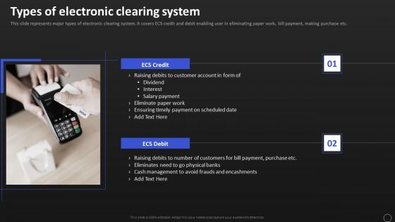 Net Banking Channel And Service Management Types Of Electronic Clearing System Template PDF