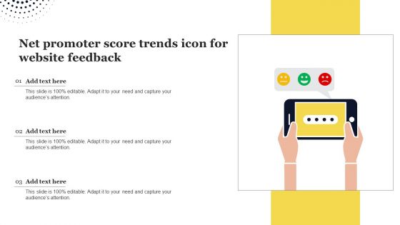 Net Promoter Score Trends Icon For Website Feedback Structure PDF