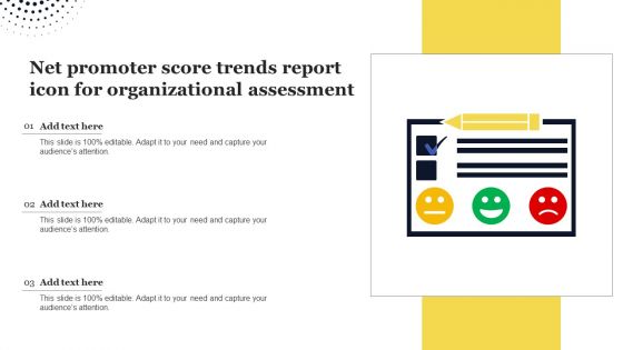 Net Promoter Score Trends Report Icon For Organizational Assessment Topics PDF