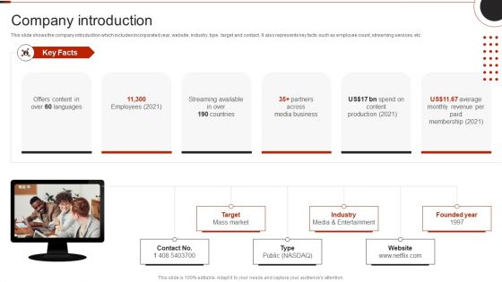 Netflix Company Outline Company Introduction Download PDF