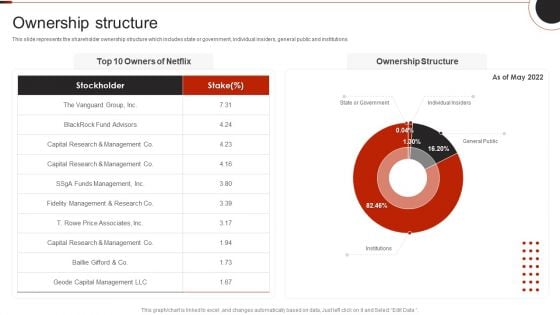 Netflix Company Outline Ownership Structure Graphics PDF