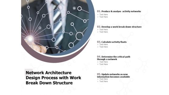 Network Architecture Design Process With Work Break Down Structure Ppt PowerPoint Presentation Inspiration Summary PDF