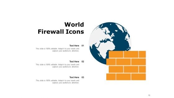 Network Firewall Icon Circular Internet Ppt PowerPoint Presentation Complete Deck