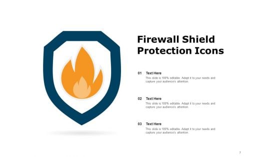 Network Firewall Icon Circular Internet Ppt PowerPoint Presentation Complete Deck