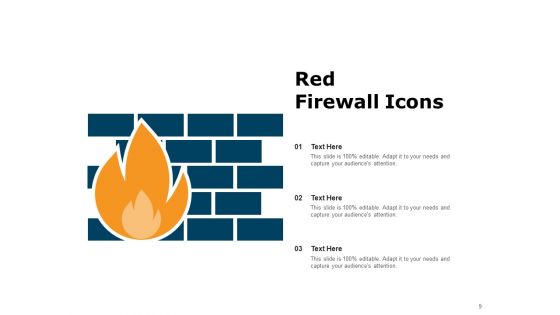 Network Firewall Icon Circular Internet Ppt PowerPoint Presentation Complete Deck