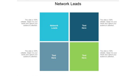 Network Leads Ppt Powerpoint Presentation Layouts Images Cpb