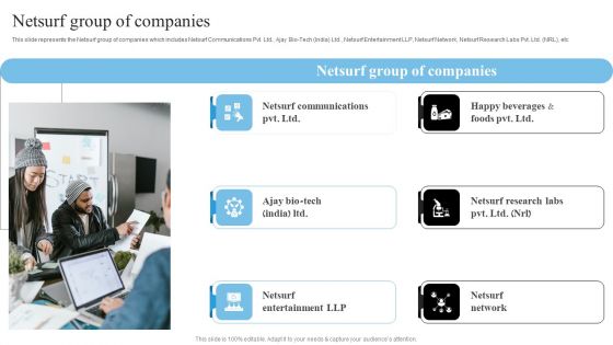 Network Marketing Company Profile Netsurf Group Of Companies Diagrams PDF