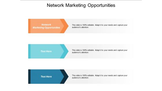 Network Marketing Opportunities Ppt Powerpoint Presentation Infographics Maker Cpb